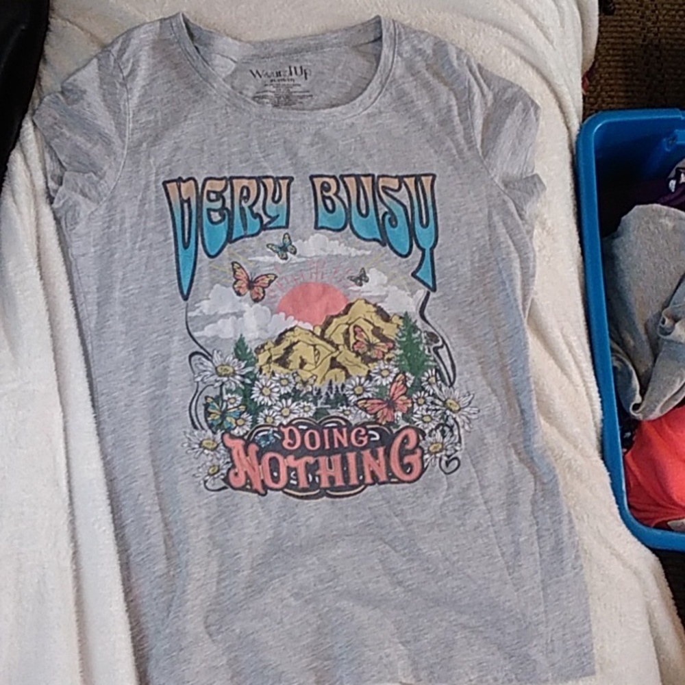COPY - Boys Gray Very Busy Doing Nothing T-shirt size XL